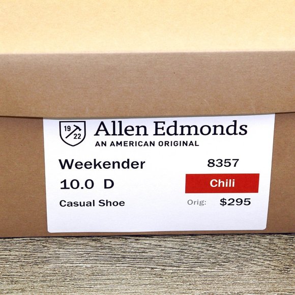 Allen Edmonds WEEKENDER 10 D Chili * new Flannel Bags (add $15 new Shoe Trees) main image 5